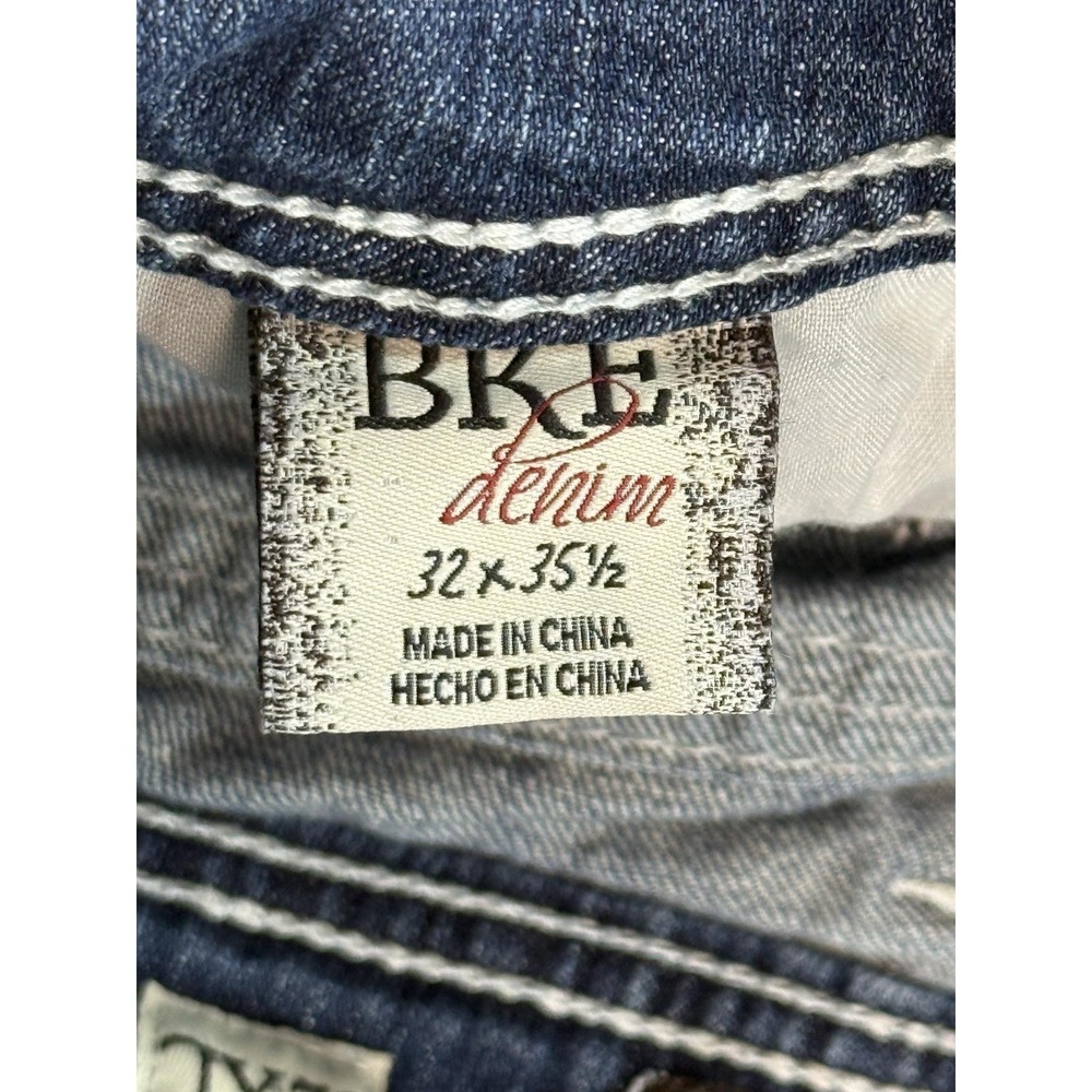 BKE Women's Boot-Cut Jeans in Distressed Blue - Picture 3 of 13